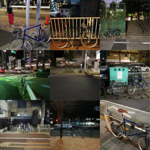 Instagramに投稿し始めた頃の写真。街角に停めた自転車の写真を撮ることが多かった